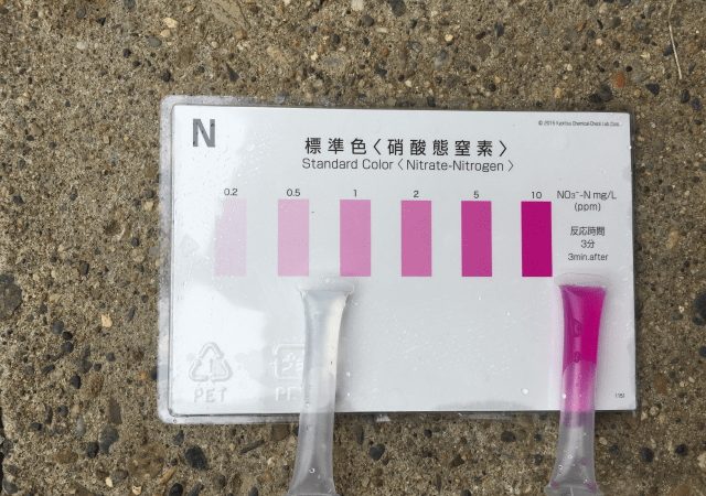 現場での簡易水質チェック